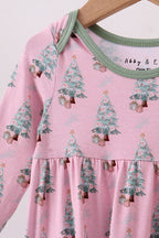 Pink christmas tree bamboo gown