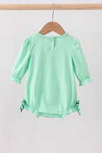 Green embroidery ruffle bubble