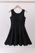 Black scalloped active  mom&me dress