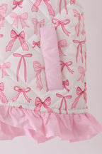 Pink bow ruffle vest
