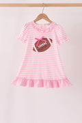 Pink football sequin stripe dress