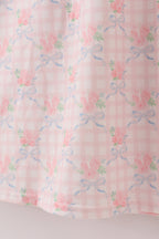 Pink floral print mom dress