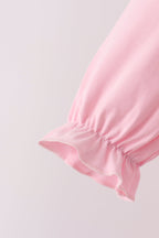Pink Lil sister embroidery ruffle bloomer set