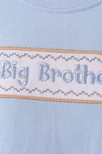 Blue big brother embroidery top