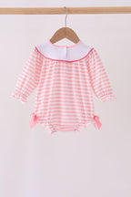Pink Stripe Princess Embroidery Bubble
