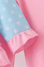 Blue Milk Santa Cookies Ruffle Pants Set