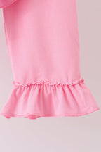 Blue Milk Santa Cookies Ruffle Pants Set
