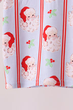 Blue santa claus bamboo pajama set