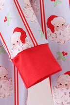 Blue santa claus bamboo pajama set