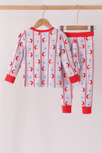 Blue santa claus bamboo pajama set