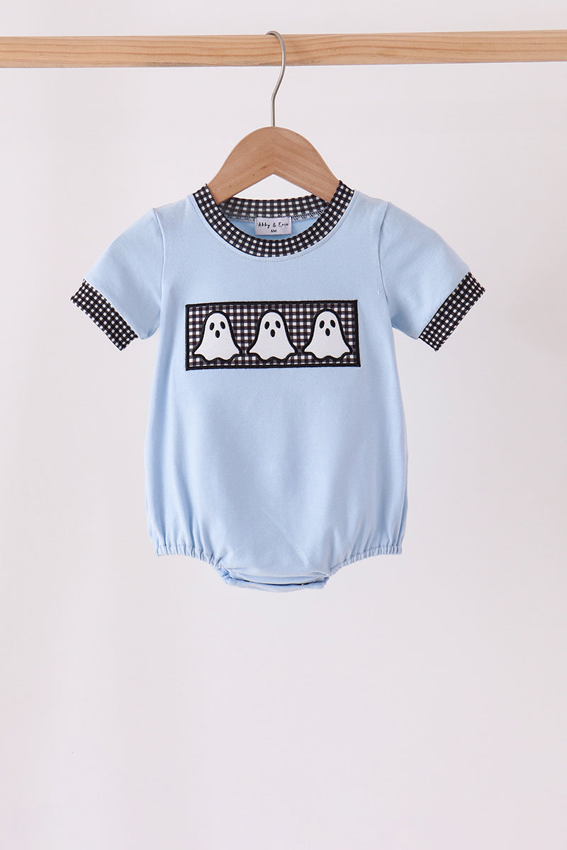 Blue ghost embroidery bubble