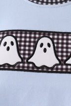 Blue ghost embroidery bubble