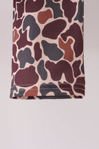 Brown camouflage hunting embroidery pants set