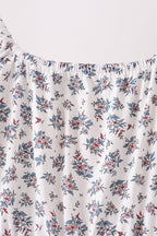 Teal floral mom dress
