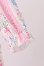 Pink Pearl Bow Floral Bubble