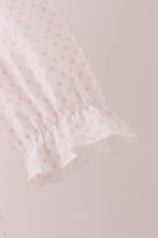 Pink santa claus dot applique ruffle dress