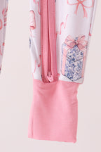 Pink nutcracker bamboo romper