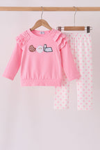 Pink Milk Cookies Ruffle Set