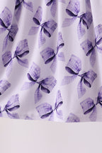 Purple Bow Zip Bamboo Dress