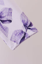 Purple Bow Zip Bamboo Dress