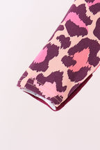 Pink leopard bamboo zipper romper