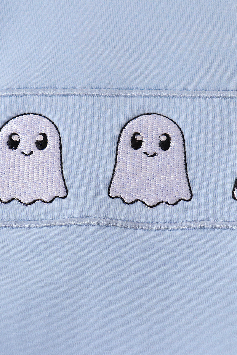 Blue ghost embroidery bubble
