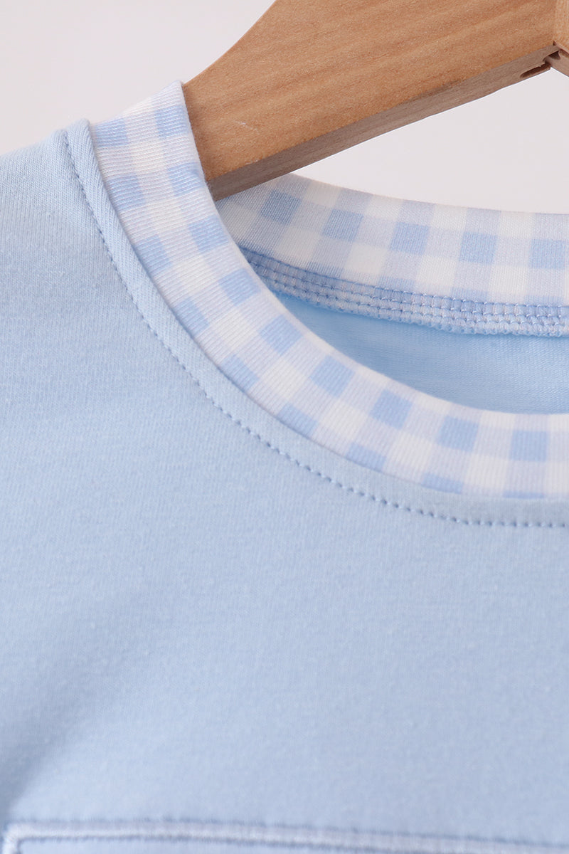 Blue ghost embroidery bubble