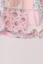 Pink pumpkin ruffle bubble