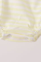 Yellow stripe pumpkin embroidery bubble