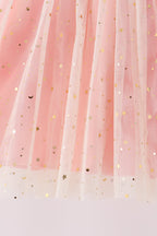Pink gingerbread sequin tulle dress