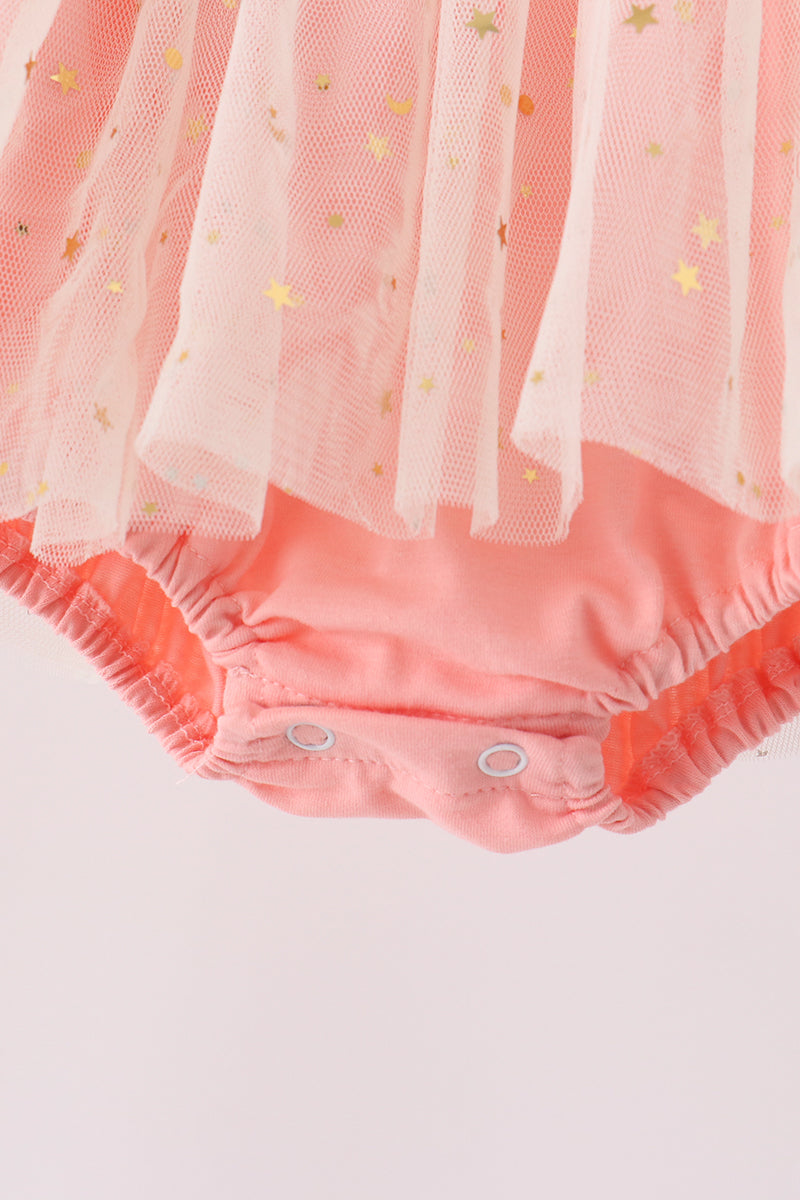 Pink gingerbread sequin tulle bubble