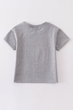 Gray blank basic t-shirt Adult Kids and baby bubble