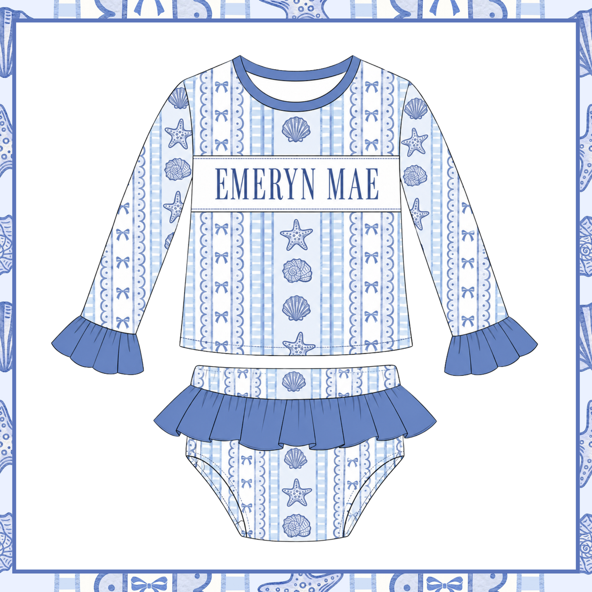 PO7: Coastal Cutie Rash Guard Girls