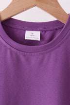 Purple sclloped active pants set