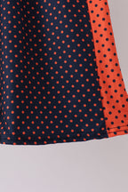 Navy Auburn dot pants set