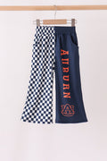 Navy Auburn checkered pants