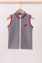 Premium Black Alabama elephant embroidery vest