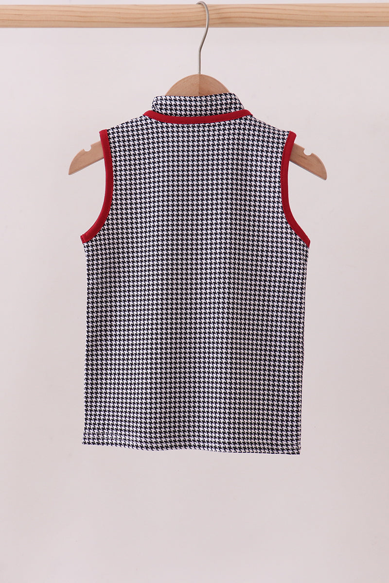 Premium Black Alabama elephant embroidery vest