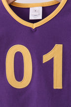 Premium Purple LSU 01 applique top