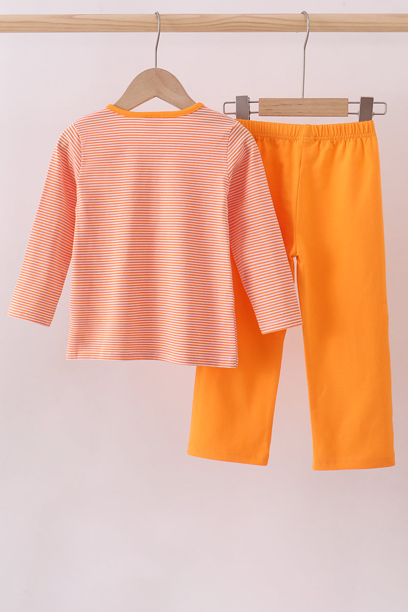 Premium Orange Tennessee puppy stripe pants set