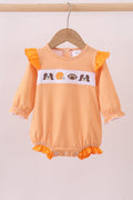 Premium Orange Tennessee puppy football embroidery gingham ruffle bubble