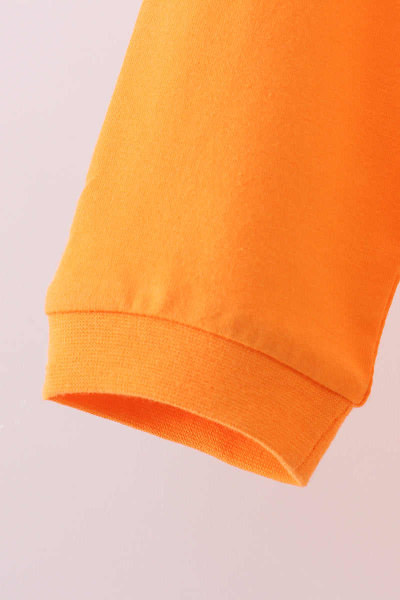 Premium Orange Tennessee puppy embroidery top