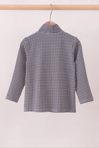 Premium Maroon Alabama embroidery gingham top