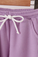 Lavender scalloped pants set