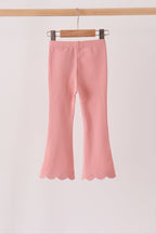 Pink scalloped bell pants