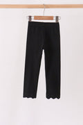 Black scalloped leggings