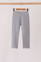 Grey scalloped leggings