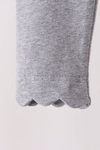 Grey scalloped leggings