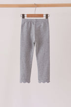 Grey scalloped leggings