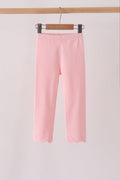 Pink scalloped leggings